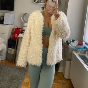 White fuzzy Jacket